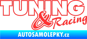 Samolepka Tuning racing obrys světle červená