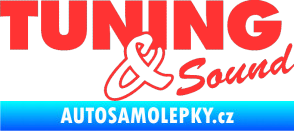 Samolepka Tuning sound světle červená