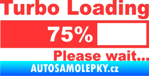 Samolepka Turbo loading světle červená