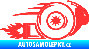 Samolepka Turbo šnek 002 pravá světle červená