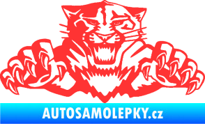 Samolepka Tygr 003 světle červená