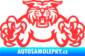 Samolepka Tygr 006 světle červená
