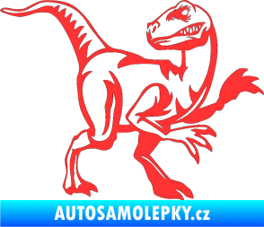 Samolepka Tyrannosaurus Rex 003 pravá světle červená