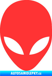 Samolepka UFO 002 světle červená