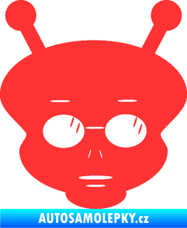 Samolepka UFO 007 pravá světle červená