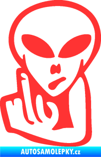 Samolepka UFO 008 levá světle červená