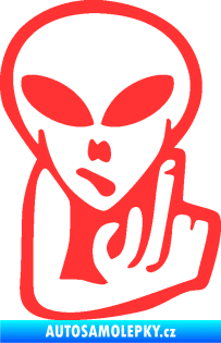 Samolepka UFO 008 pravá světle červená