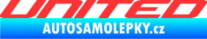 Samolepka United nápis světle červená
