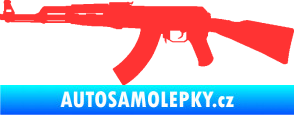 Samolepka Útočná puška AK 47 levá světle červená