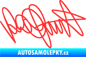 Samolepka Valentino Rossi podpis světle červená