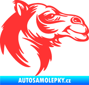 Samolepka Velbloud 004 pravá hlava světle červená