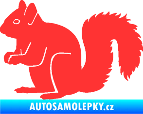 Samolepka Veverka 001 levá světle červená