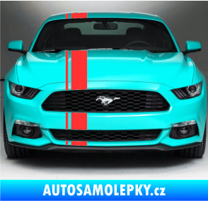 Samolepka Viper pruhy 2 cm + 12 cm světle červená