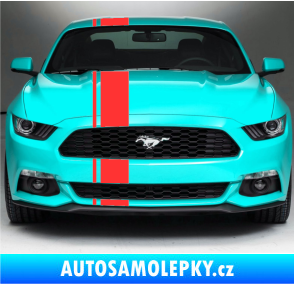 Samolepka Viper pruhy 2 cm + 15 cm světle červená