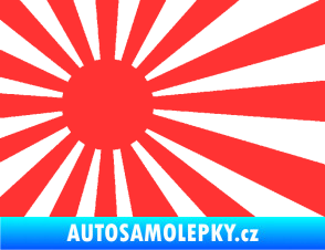 Samolepka Vlajka Japonsko 002 levá JDM světle červená