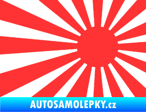 Samolepka Vlajka Japonsko 002 pravá JDM světle červená