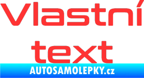 Samolepka Vlastní text - Conthrax světle červená