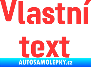 Samolepka Vlastní text - Moto GP světle červená