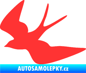 Samolepka Vlaštovka 001 levá světle červená