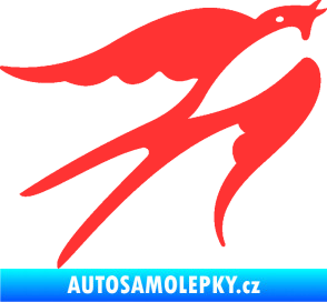 Samolepka Vlaštovka 003 pravá světle červená