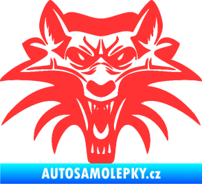 Samolepka Vlk 022 světle červená