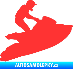 Samolepka Vodní skútr 001 pravá světle červená