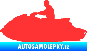 Samolepka Vodní skútr 003 levá světle červená