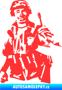 Samolepka Voják 014 levá světle červená
