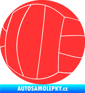 Samolepka Volejbalový míč 003 světle červená