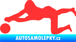 Samolepka Voleybal 008 levá světle červená