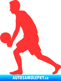 Samolepka Voleybal 014 levá světle červená