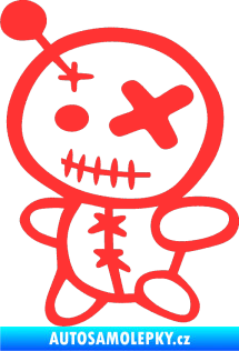 Samolepka Voodoo panenka 001 levá světle červená