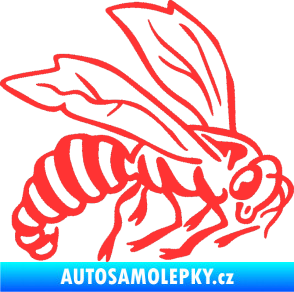 Samolepka Vosa 003 pravá světle červená