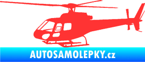 Samolepka Vrtulník 002 levá helikoptéra světle červená