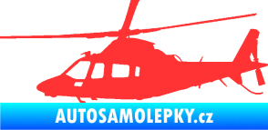 Samolepka Vrtulník 004 levá helikoptéra světle červená
