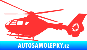 Samolepka Vrtulník 006 levá helikoptéra světle červená