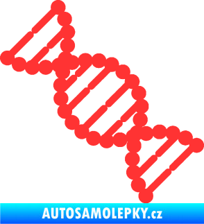 Samolepka Vzorec DNA levá světle červená