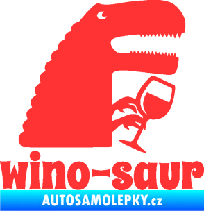 Samolepka Wino - saur 001 pravá vínečko světle červená