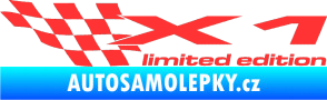 Samolepka X1 limited edition levá světle červená