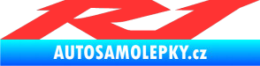 Samolepka Yamaha R1 světle červená