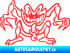 Samolepka Žabák levá světle červená