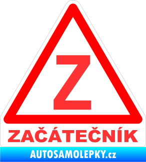 Samolepka Začátečník barevný   světle červená