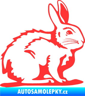 Samolepka Zajíček 001 pravá světle červená