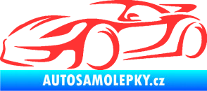 Samolepka Závodní auto 002 levá světle červená