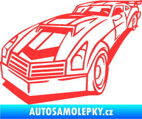 Samolepka Závodní auto 003 levá světle červená