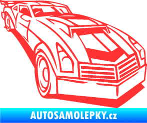 Samolepka Závodní auto 003 pravá světle červená