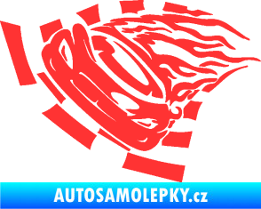 Samolepka Závodní auto 004 levá světle červená