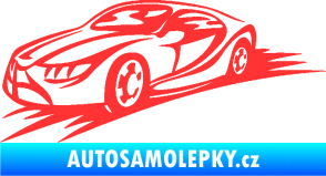 Samolepka Závodní auto 007 levá světle červená