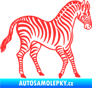 Samolepka Zebra 002 pravá světle červená