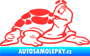 Samolepka Želva 003 pravá světle červená